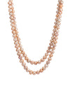 Rose Gold Double Strand Baroque Pearl Necklace 18' and 22'