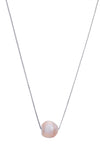 Single Baroque Pearl Necklace on Sterling Silver Chain