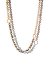Long Pearl, Crystal, Agate Necklace with magnetic clasp