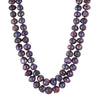 double strands purple necklace
