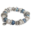 blue and silver pearl bracelet