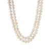 white double strands necklace