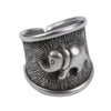 Elephant Design Embossed Cuff Ring