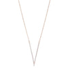 v necklace with rose gold plated