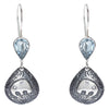 blue topaz stone earrings